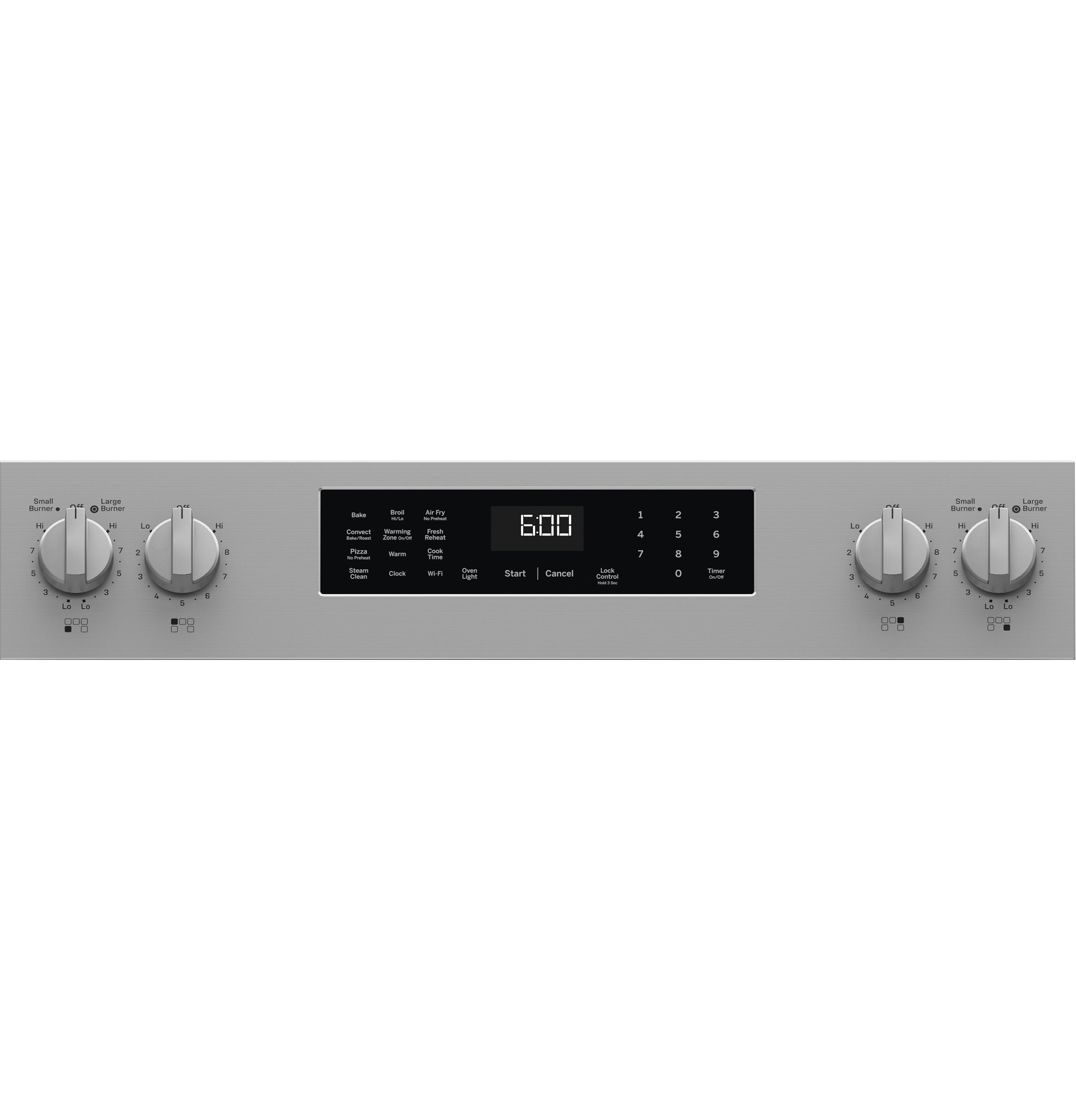 GE STAINLESS STEEL ELECTRIC CONVECTION WITH AIR FRY RANGE - Pearl Silver|Black - Ranges - Additional View 4