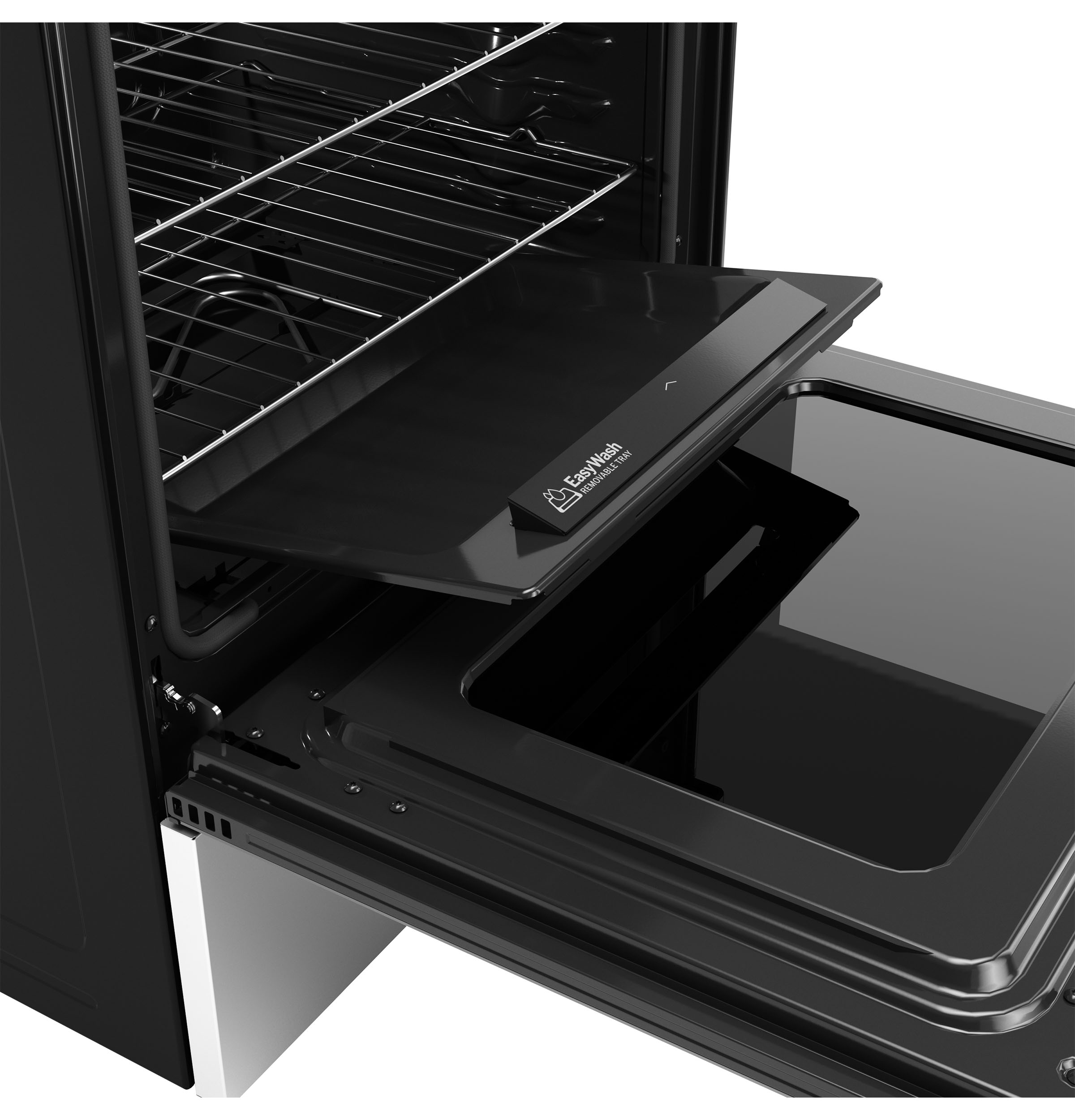 GE STAINLESS STEEL ELECTRIC CONVECTION WITH AIR FRY RANGE - Pearl Silver|Black - Ranges - Additional View 7