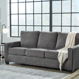 Ashley Furniture - Rannis Queen Sleeper - Pewter - Dark Gray Fabric - Sofas - Additional View 2