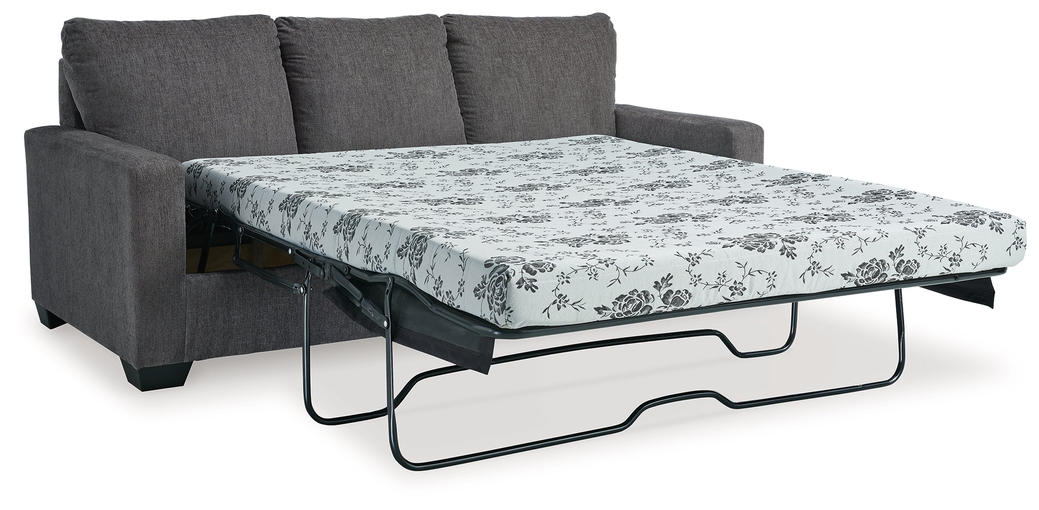 Ashley Furniture - Rannis Queen Sleeper - Pewter - Dark Gray Fabric - Sofas - Additional View 3