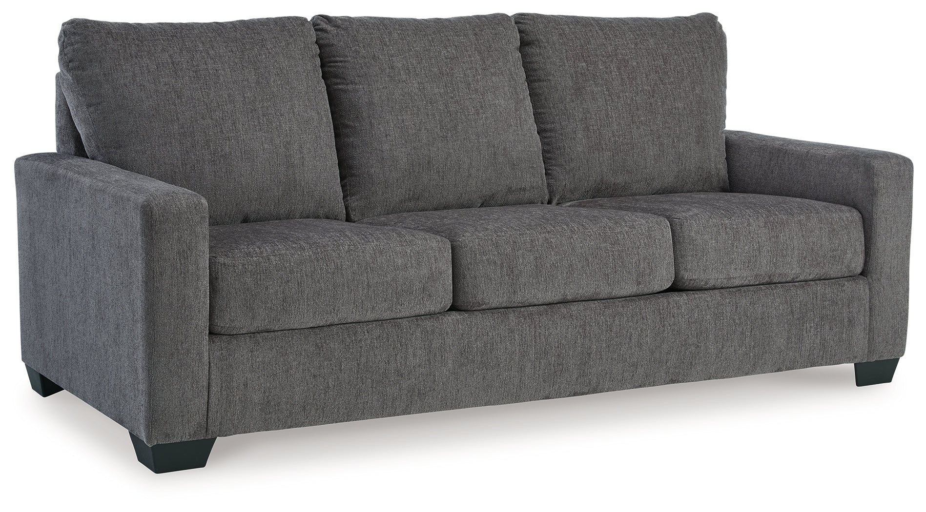 Ashley Furniture - Rannis Queen Sleeper - Pewter - Dark Gray Fabric - Sofas - Additional View 4