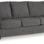 Ashley Furniture - Rannis Queen Sleeper - Pewter - Dark Gray Fabric - Sofas - Additional View 4