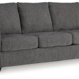 Ashley Furniture - Rannis Queen Sleeper - Pewter - Dark Gray Fabric - Sofas - Additional View 4