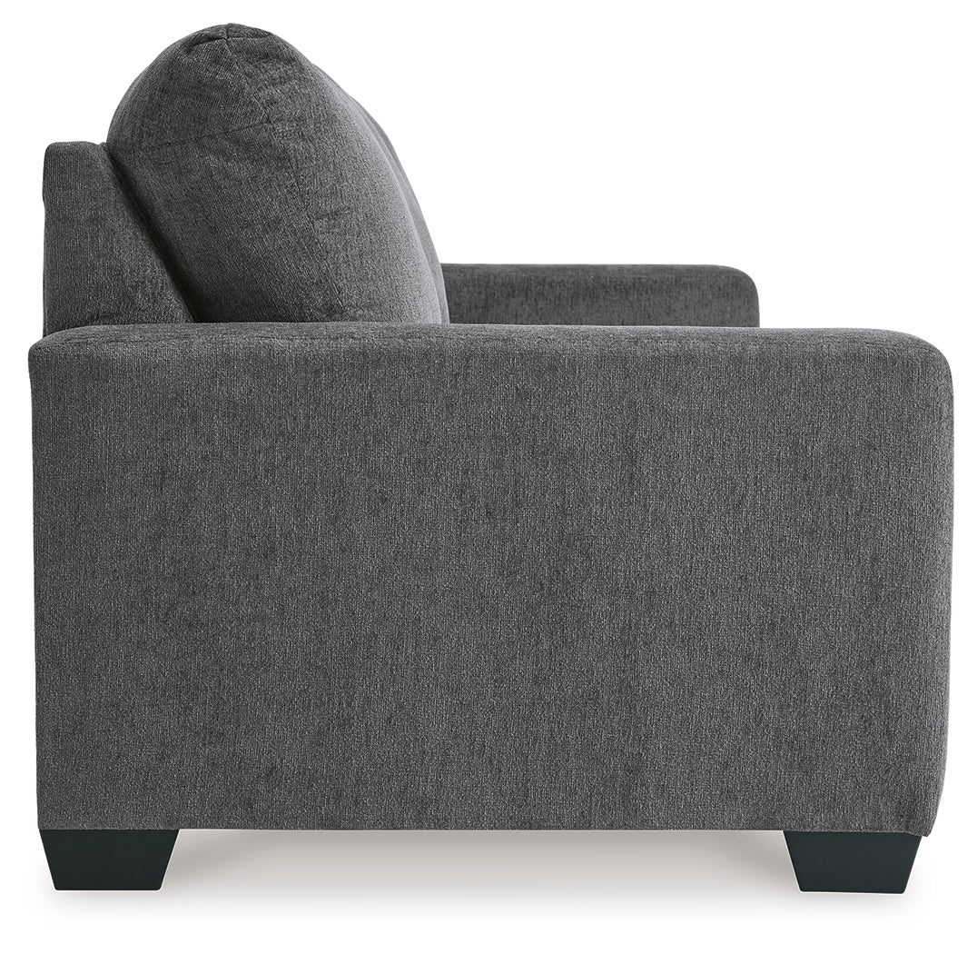 Ashley Furniture - Rannis Queen Sleeper - Pewter - Dark Gray Fabric - Sofas - Additional View 5