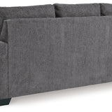 Ashley Furniture - Rannis Queen Sleeper - Pewter - Dark Gray Fabric - Sofas - Additional View 6