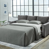 Ashley Furniture - Rannis Queen Sleeper - Pewter - Dark Gray Fabric - Sofas - Additional View 7