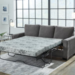 Ashley Furniture - Rannis Queen Sleeper - Pewter - Dark Gray Fabric - Sofas - Additional View 8