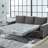 Ashley Furniture - Rannis Queen Sleeper - Pewter - Dark Gray Fabric - Sofas - Additional View 8