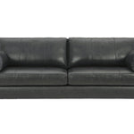 TRAFTON CHARCOAL LEATHER SOFA
