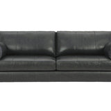 TRAFTON CHARCOAL LEATHER SOFA