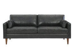 TRAFTON CHARCOAL LEATHER SOFA
