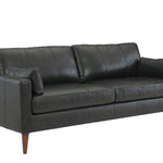 TRAFTON CHARCOAL LEATHER SOFA - Additional View 1
