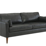 TRAFTON CHARCOAL LEATHER SOFA - Additional View 1