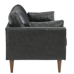 TRAFTON CHARCOAL LEATHER SOFA - Additional View 2