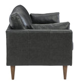 TRAFTON CHARCOAL LEATHER SOFA - Additional View 2