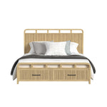 Elements International - Ridgemont King Bed - Light Brown Wood - Beds - Additional View 1