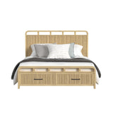 Elements International - Ridgemont King Bed - Light Brown Wood - Beds - Additional View 1