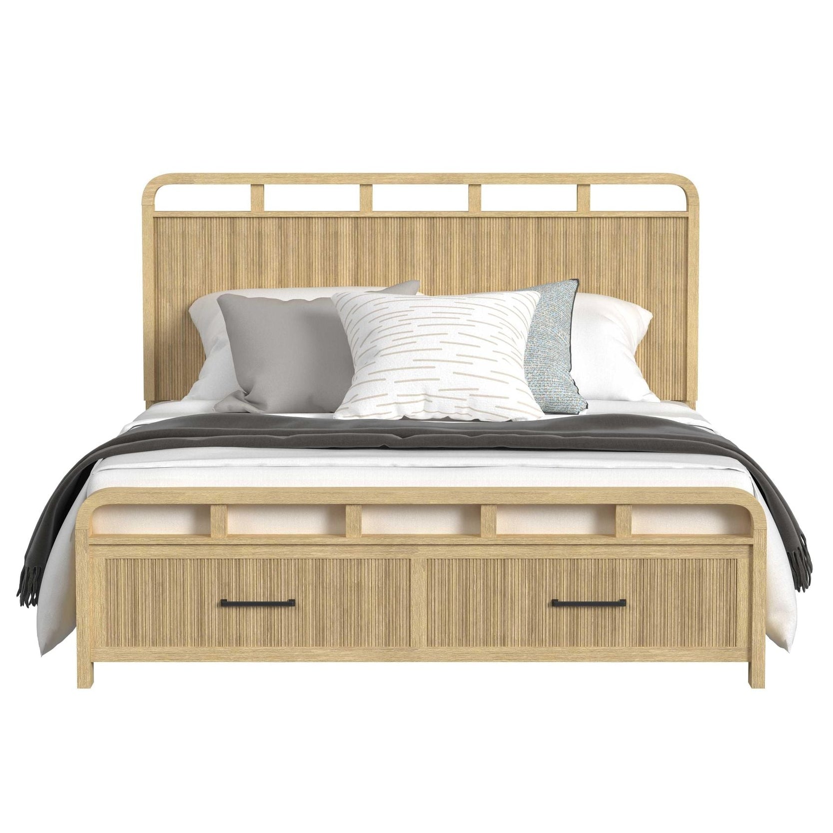 Elements International - Ridgemont King Bed - Light Brown Wood - Beds - Additional View 1