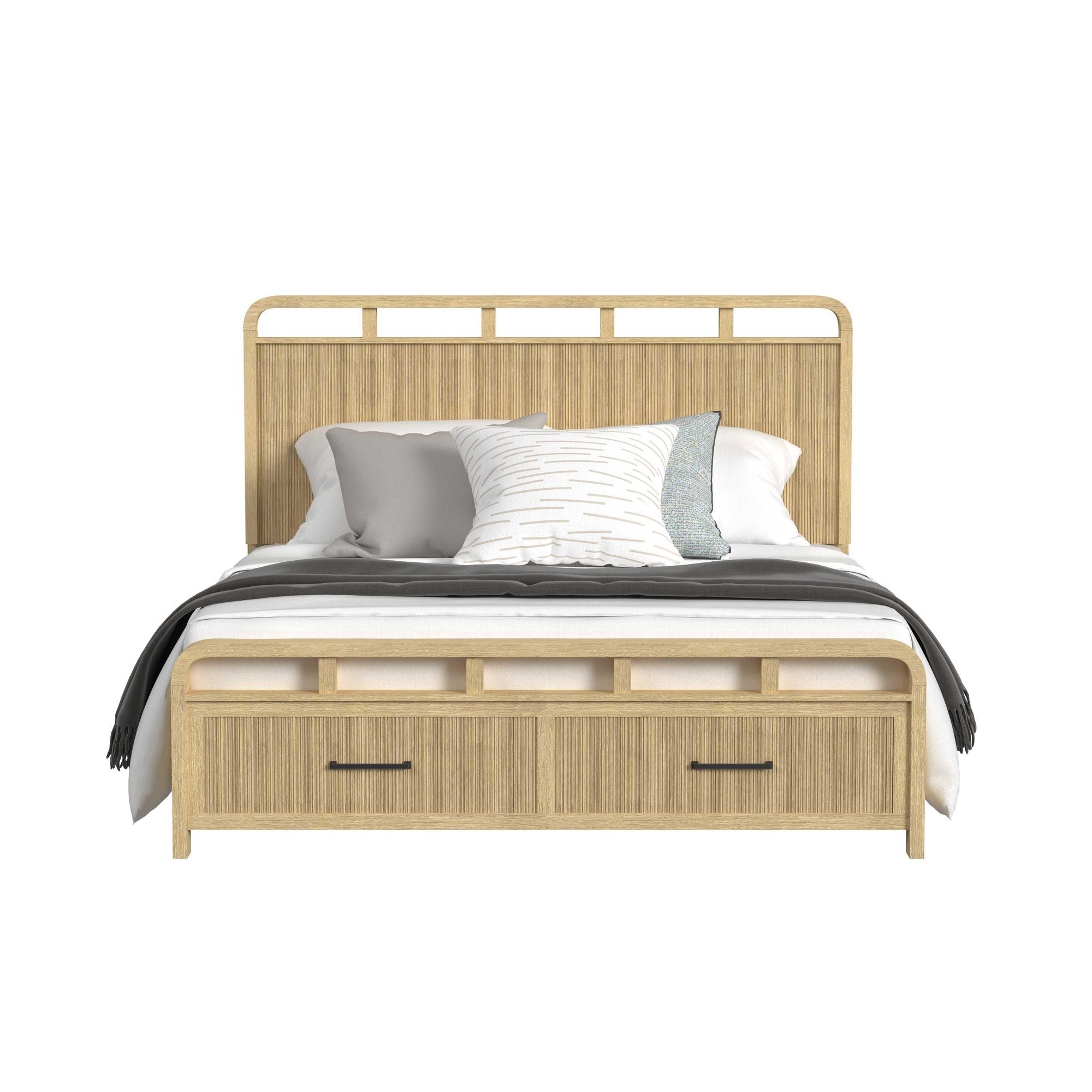 Elements International - Ridgemont King Bed - Light Brown Wood - Beds - Additional View 1