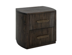International Furniture Direct - RIVERBEND EMBER NIGHTSTAND - Dark Brown Wood - Nightstands