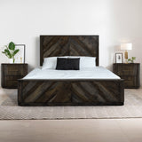 International Furniture Direct - RIVERBEND EMBER NIGHTSTAND - Dark Brown Wood - Nightstands - Additional View 2