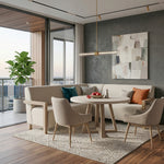 Sunny Designs - GIBSON LOWBACK CHAIR - Beige Wood|Fabric - Chairs - Additional View 1
