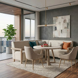 Sunny Designs - GIBSON LOWBACK CHAIR - Beige Wood|Fabric - Chairs - Additional View 1