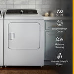 WHIRLPOOL WHITE 7.0CU ELECTRIC DRYER WITH STEAM AND MOISTURE SENSING - Dryers - Additional View 3