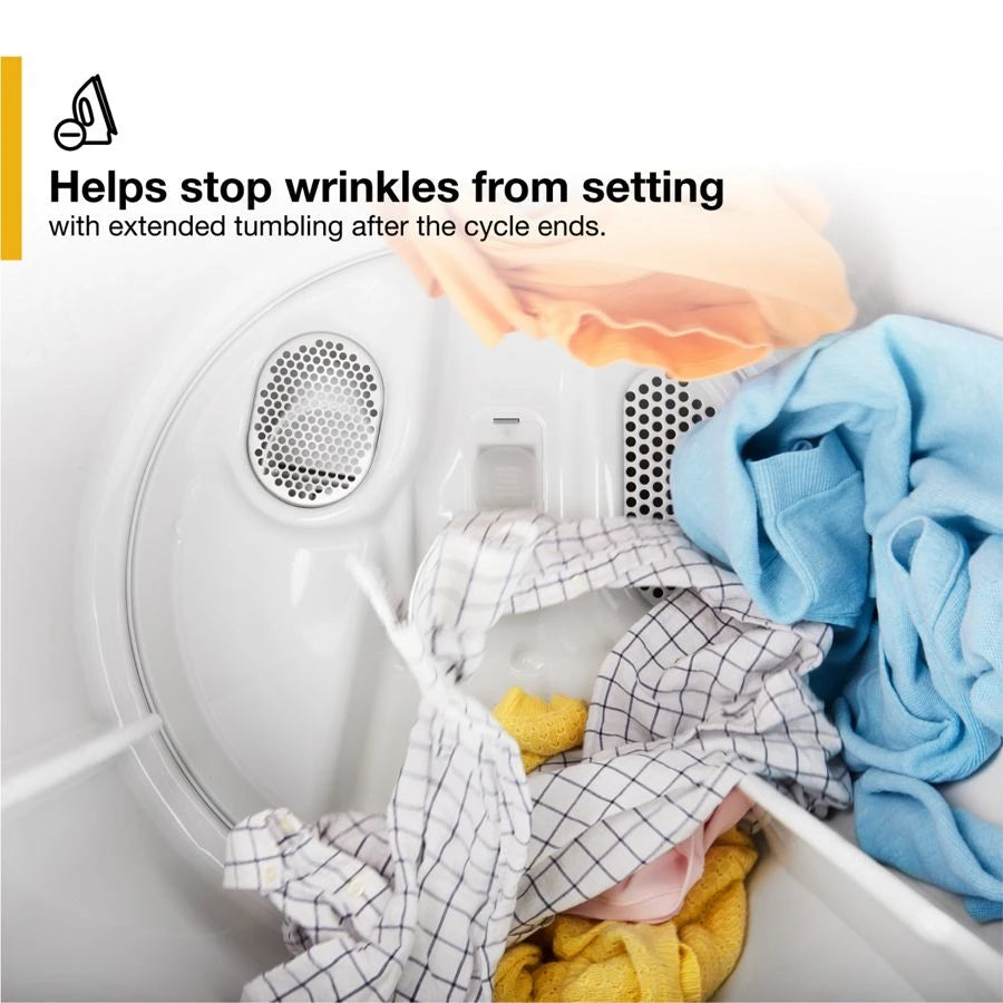 WHIRLPOOL WHITE 7.0CU ELECTRIC DRYER WITH STEAM AND MOISTURE SENSING - Dryers - Additional View 5