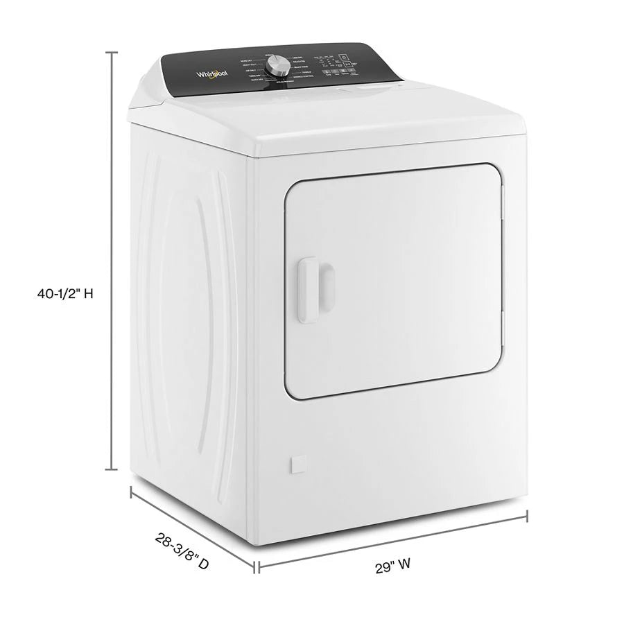 WHIRLPOOL WHITE 7.0CU ELECTRIC DRYER WITH STEAM AND MOISTURE SENSING - Dryers - Additional View 11