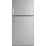 GE STAINLESS STEEL 22CU TOP FREEZER REFRIGERATOR - Pearl Silver - Refrigerators