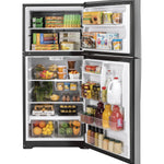 GE STAINLESS STEEL 22CU TOP FREEZER REFRIGERATOR - Pearl Silver - Refrigerators - Additional View 1