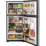 GE STAINLESS STEEL 22CU TOP FREEZER REFRIGERATOR - Pearl Silver - Refrigerators - Additional View 1