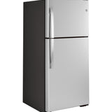 GE STAINLESS STEEL 22CU TOP FREEZER REFRIGERATOR - Pearl Silver - Refrigerators - Additional View 2