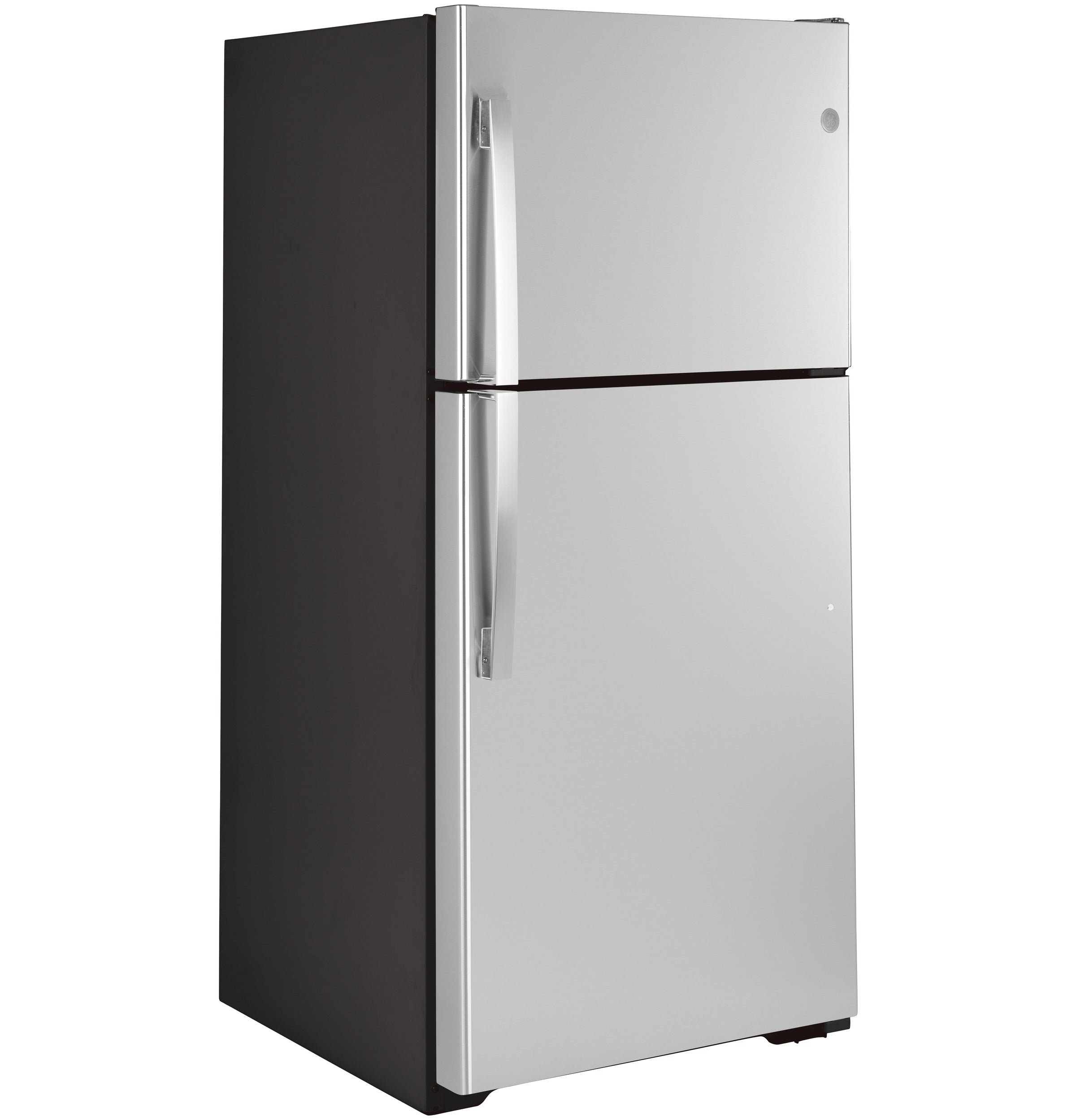GE STAINLESS STEEL 22CU TOP FREEZER REFRIGERATOR - Pearl Silver - Refrigerators - Additional View 2