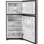 GE STAINLESS STEEL 22CU TOP FREEZER REFRIGERATOR - Pearl Silver - Refrigerators - Additional View 3