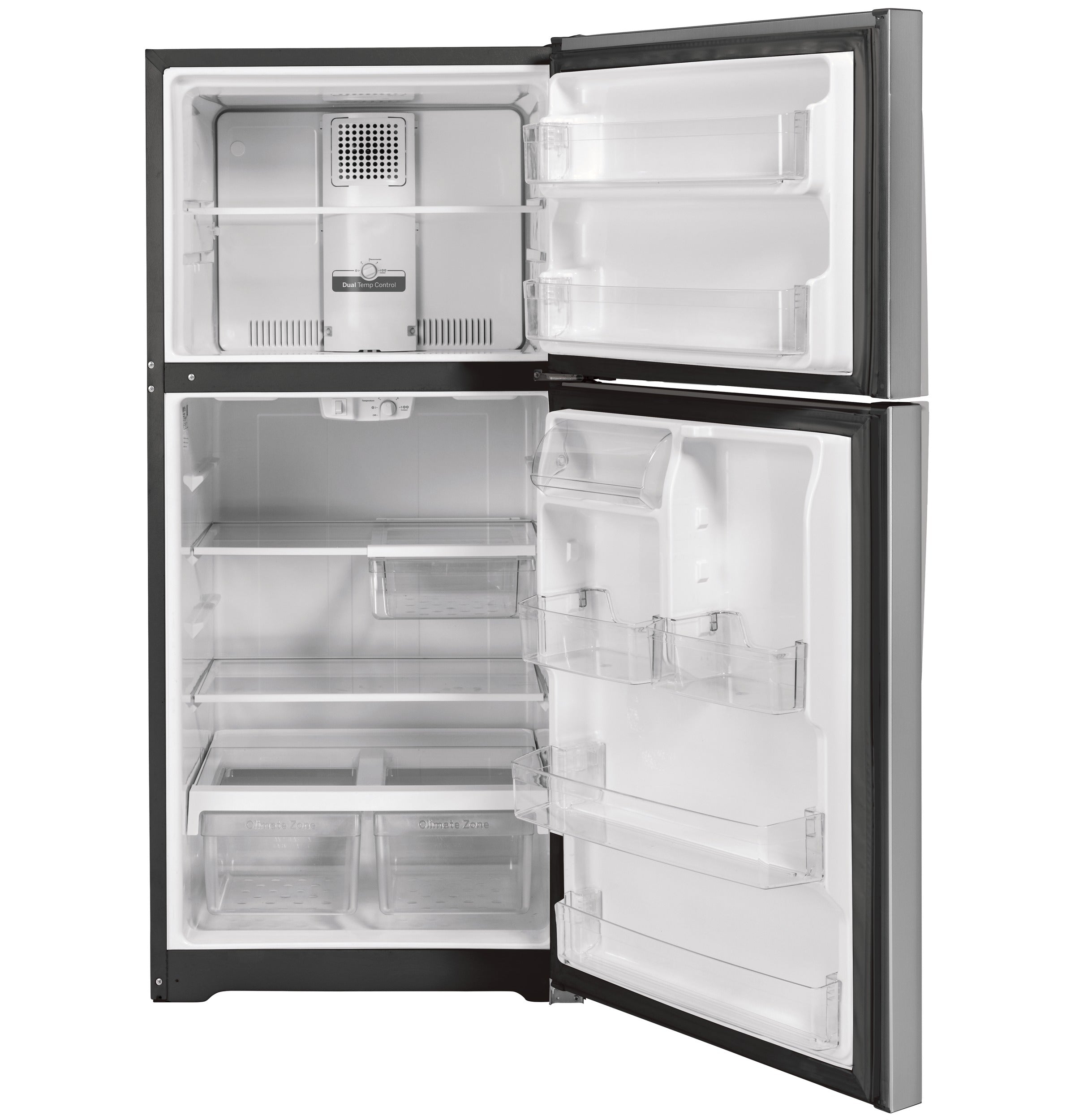 GE STAINLESS STEEL 22CU TOP FREEZER REFRIGERATOR - Pearl Silver - Refrigerators - Additional View 3