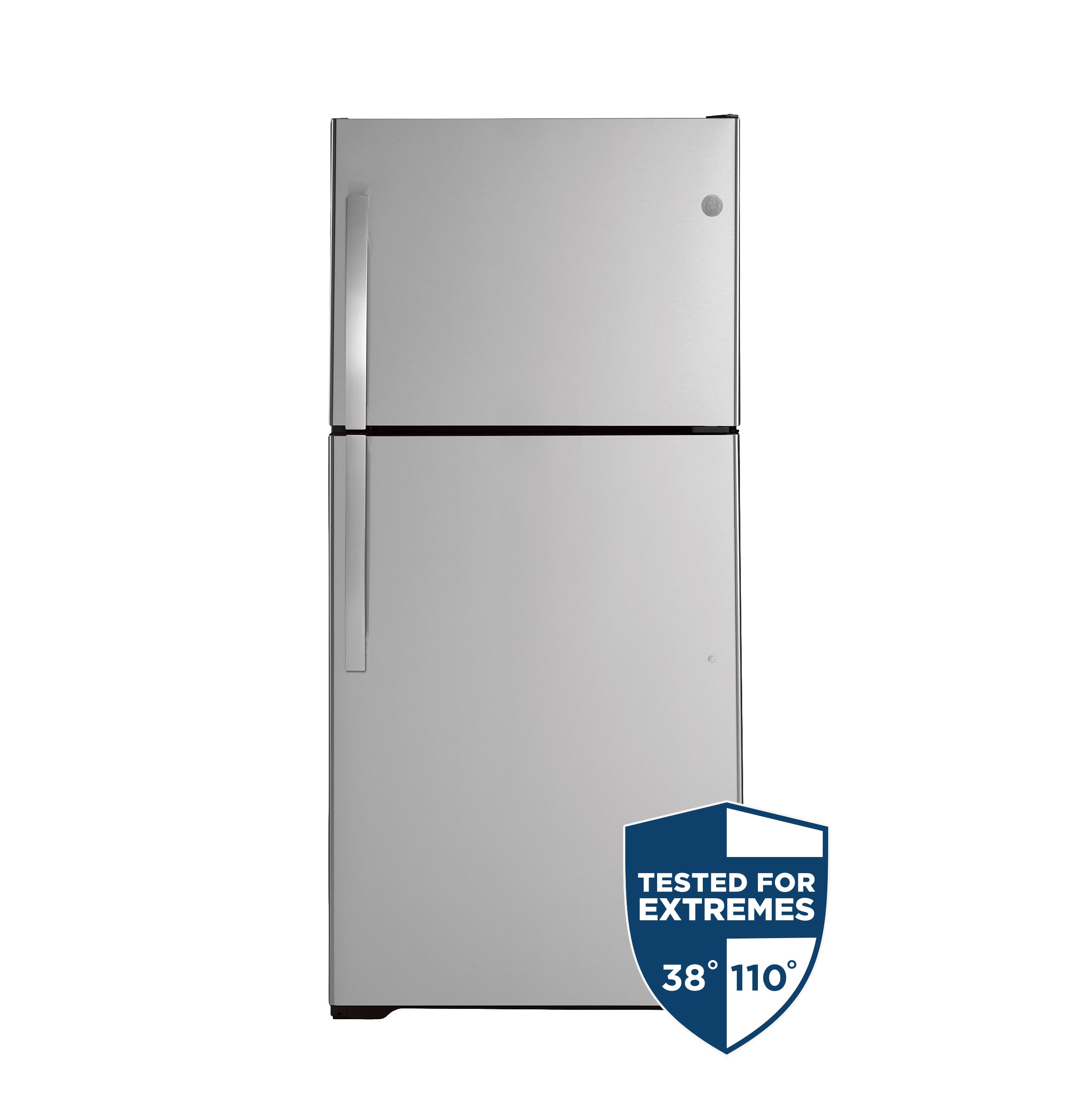 GE STAINLESS STEEL 22CU TOP FREEZER REFRIGERATOR - Pearl Silver - Refrigerators - Additional View 4
