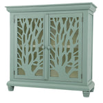 Cabinet With Tree - Blue/White