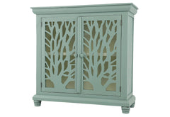 Cabinet With Tree - Blue/White