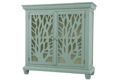 Cabinet With Tree - Blue/White