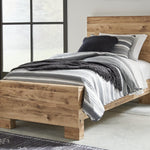 Ashley Furniture - Hyanna Twin Panel Bed - Brown - Beige Wood - Beds - Additional View 2