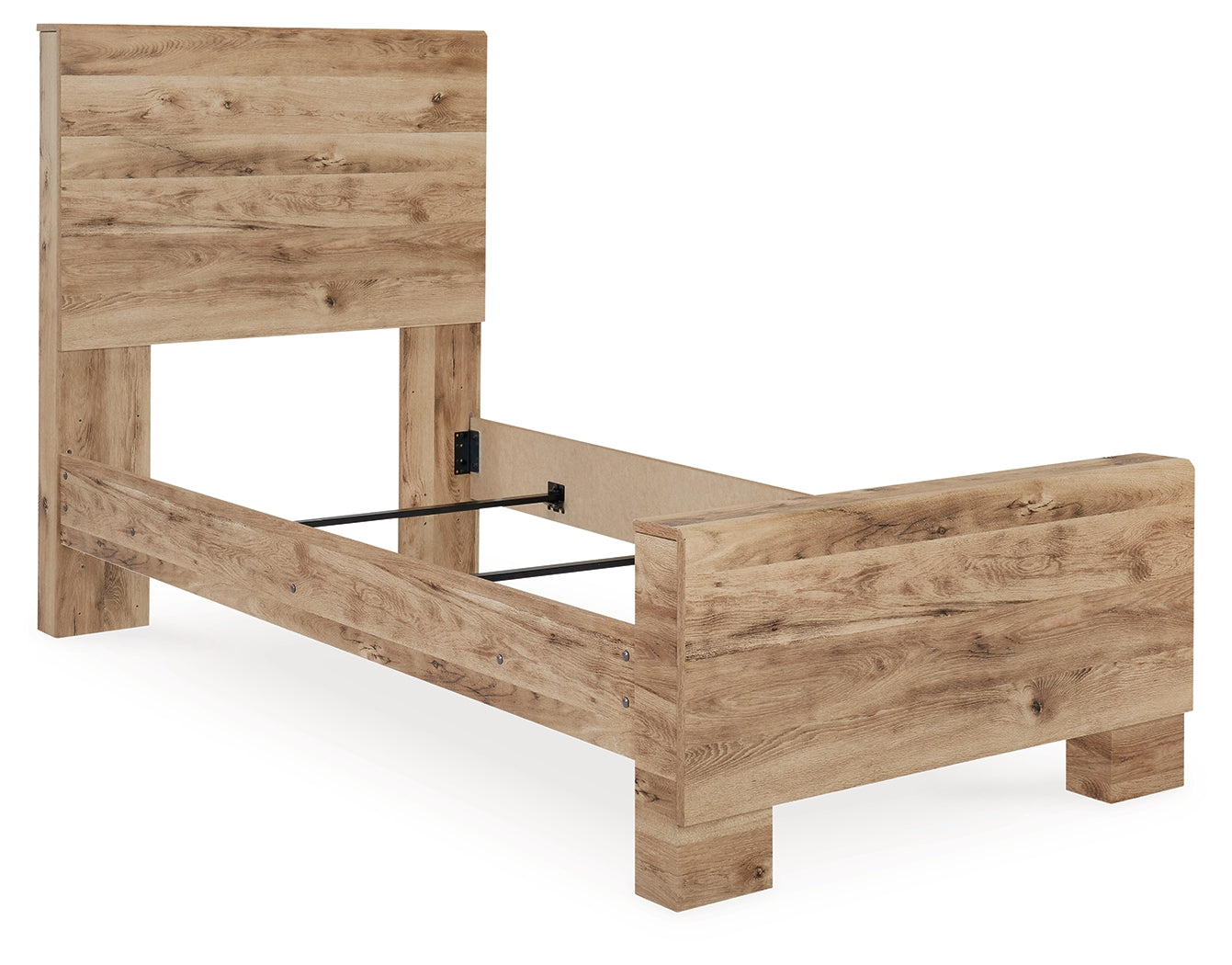 Ashley Furniture - Hyanna Twin Panel Bed - Brown - Beige Wood - Beds - Additional View 3