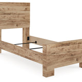 Ashley Furniture - Hyanna Twin Panel Bed - Brown - Beige Wood - Beds - Additional View 3