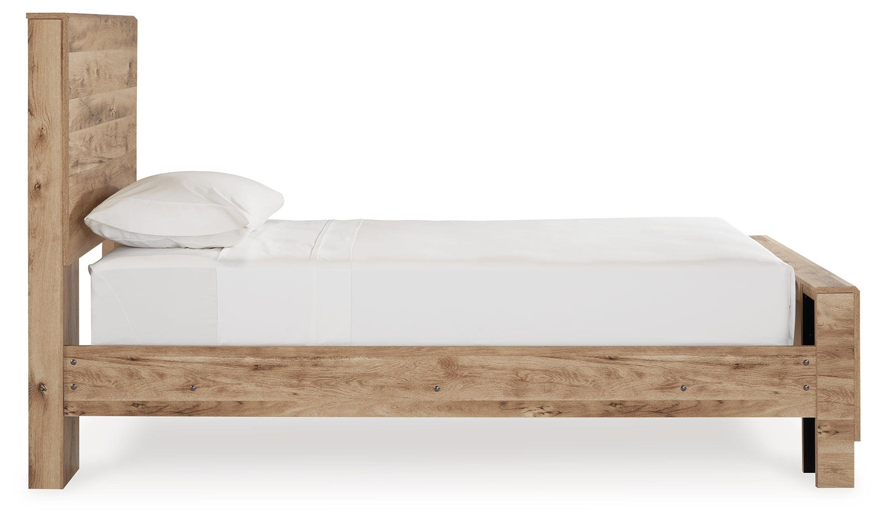 Ashley Furniture - Hyanna Twin Panel Bed - Brown - Beige Wood - Beds - Additional View 4