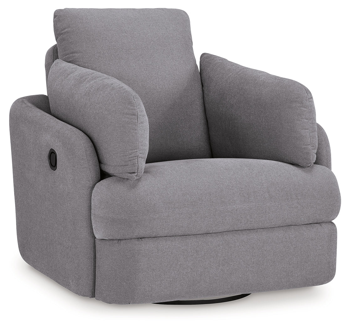 Ashley Furniture - Nexseat Swivel Recliner - Gray Next-Gen Nuvella - Recliners