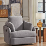 Ashley Furniture - Nexseat Swivel Recliner - Gray Next-Gen Nuvella - Recliners - Additional View 1