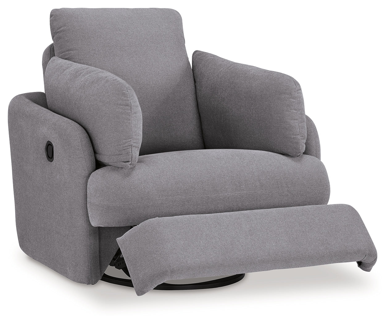 Ashley Furniture - Nexseat Swivel Recliner - Gray Next-Gen Nuvella - Recliners - Additional View 2