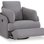 Ashley Furniture - Nexseat Swivel Recliner - Gray Next-Gen Nuvella - Recliners - Additional View 2