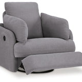 Ashley Furniture - Nexseat Swivel Recliner - Gray Next-Gen Nuvella - Recliners - Additional View 2